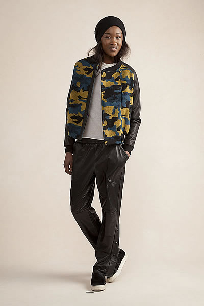 Varsity Jacket Camo Knit